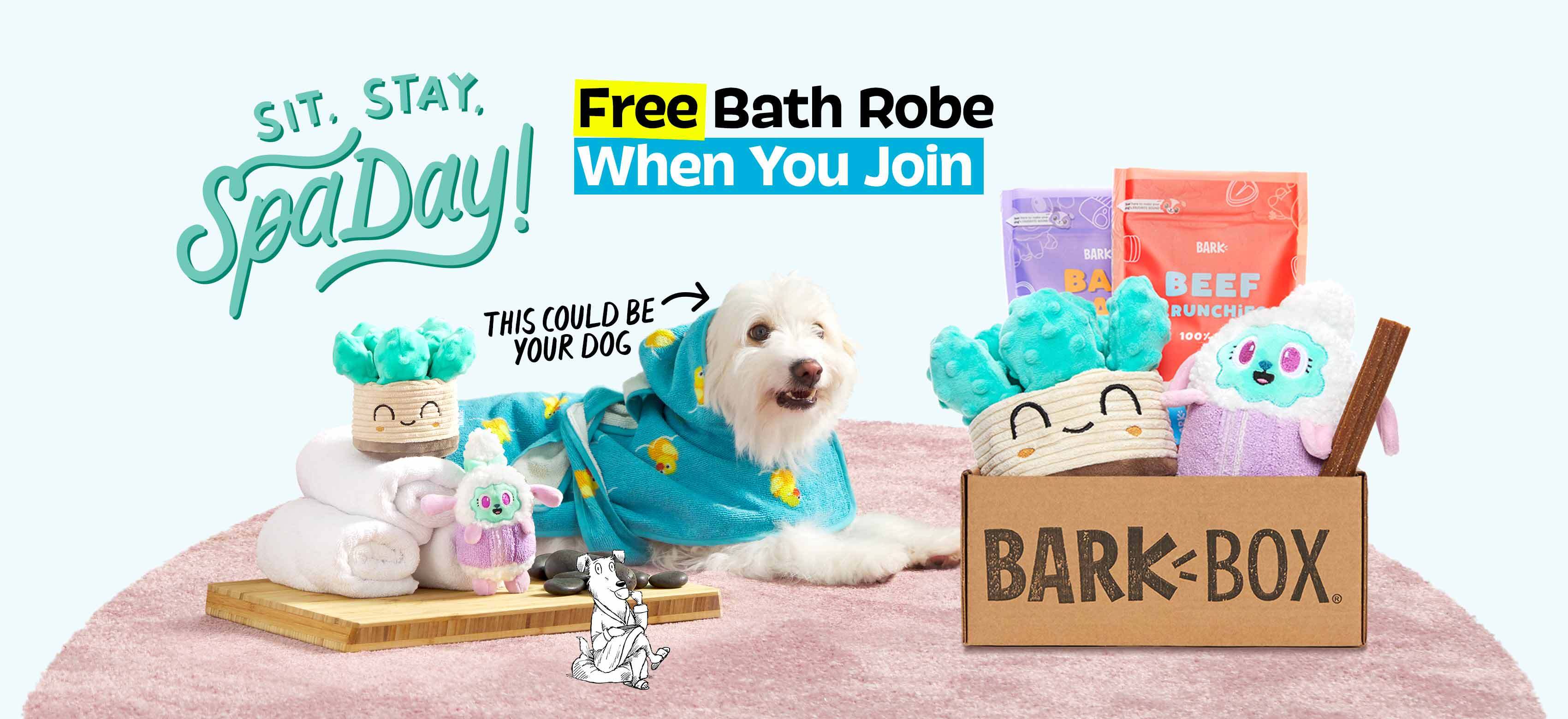 BarkBox, a monthly box of dog goodies starting at $23 per month
