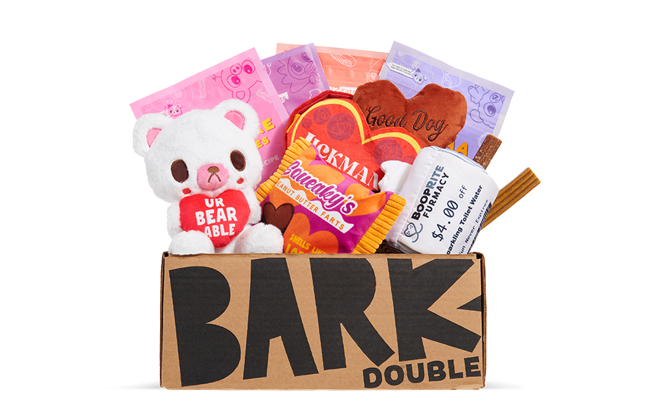Booprite Furmacy | Valentine's Day themed dog toys | BarkBox themed BarkBox