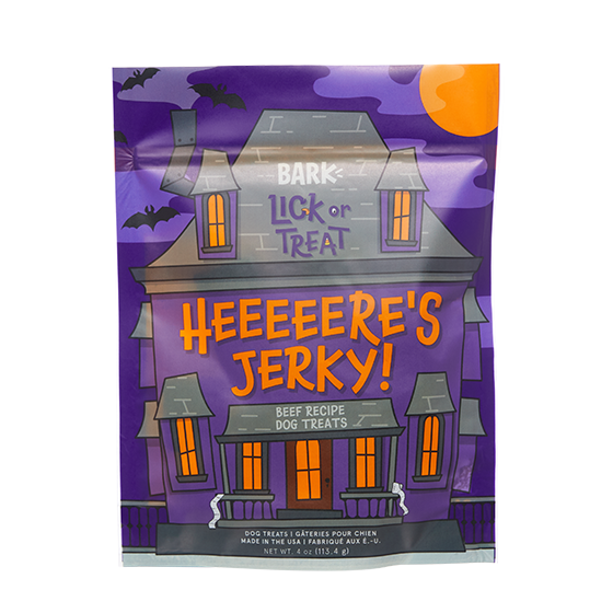 Photograph of BarkBox’s Heeeeere's JERKY! product