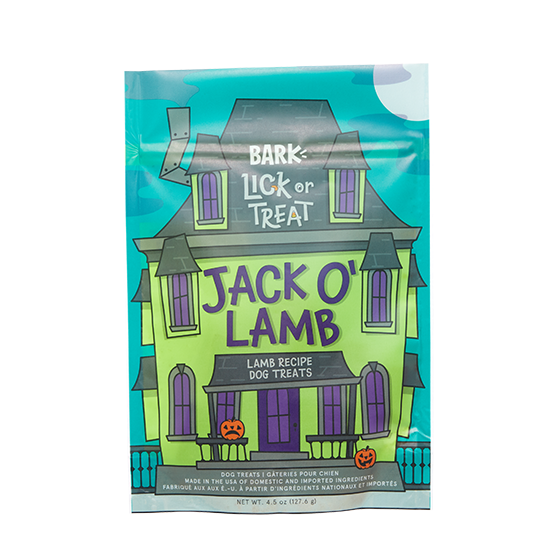 Photograph of BarkBox’s Jack o' lamb product