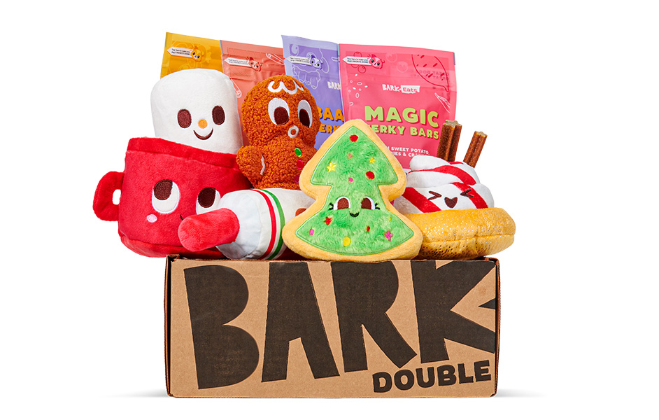Season's Sweetings | Christmas themed dog toys | BarkBox toys themed BarkBox