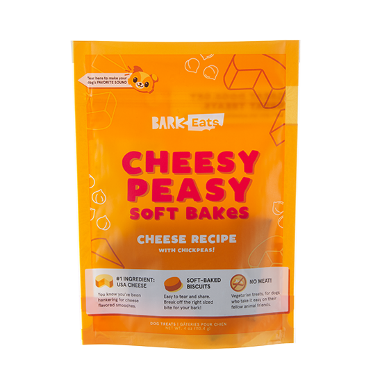 Photograph of BarkBox’s Cheesy Peasy Soft Bakes product